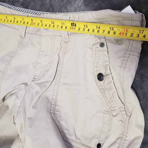 Esprit Y2K Beige Cargo Pants Low Rise Straight Leg Pants - Picture 14 of 16